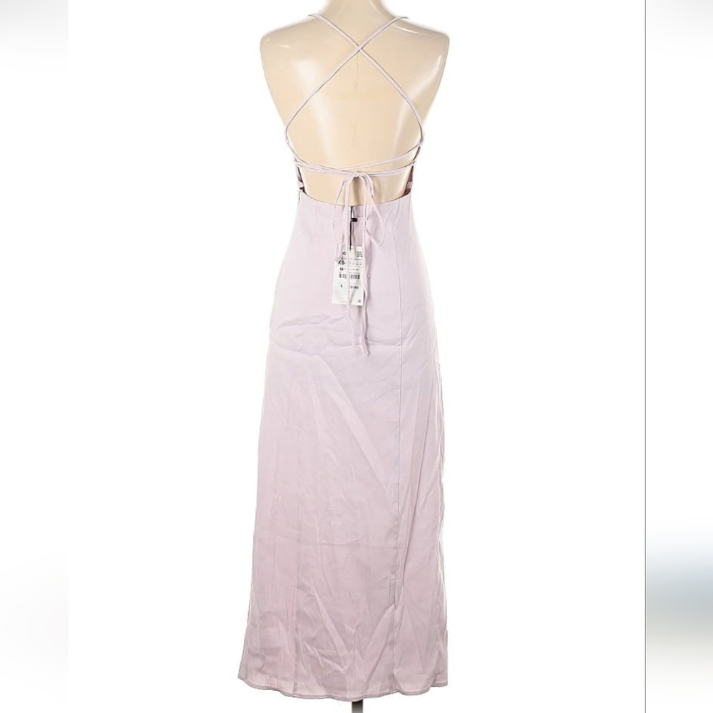 Zara Linen Blend Midi Dress Size XS - Picture 15 of 15